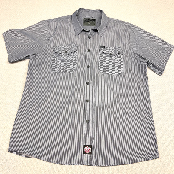 Dixxon Shirt Mens 2XL Short Sleeve Button Down Workwear Casual Classic - Picture 1 of 9